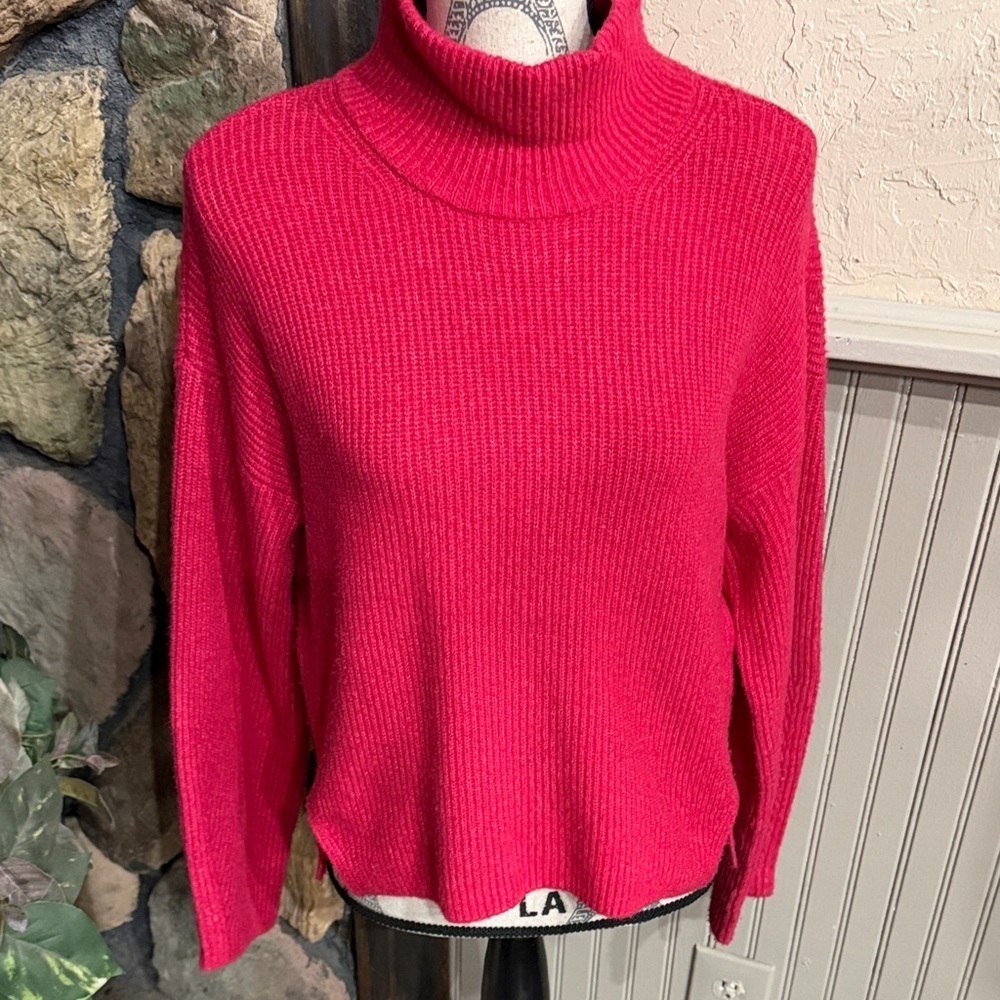 Abercrombie & Fitch Vibrant Red Cowl Neck Sweater